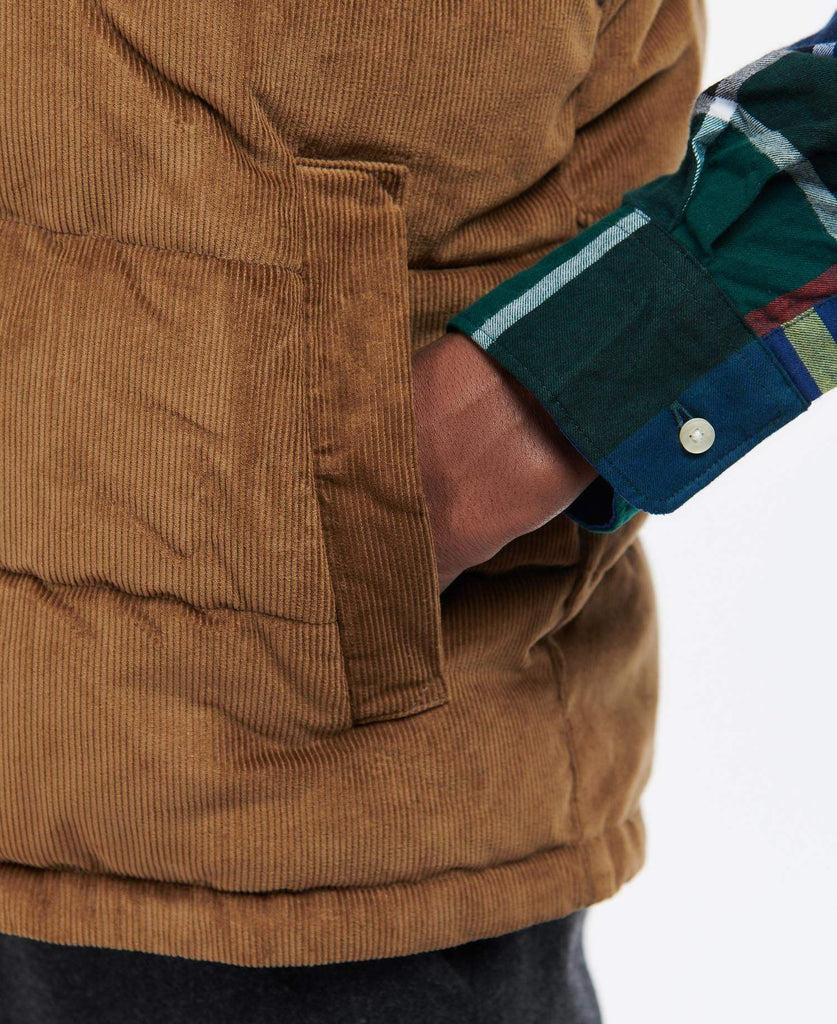 Barbour Vesti - Cord Baffle Gilet - Beige