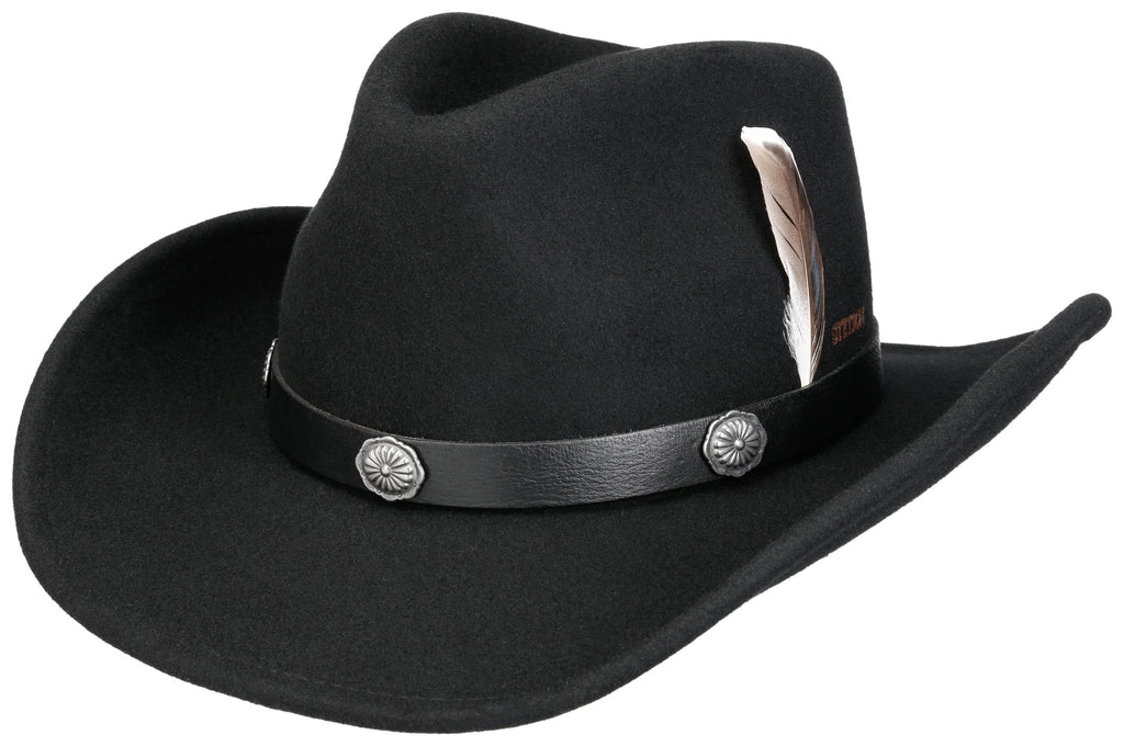 Stetson Hattur Western Woolfelt Black