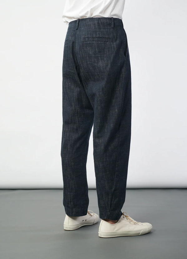 Hansen Buxur Wide Cut Cropped Denim Blue