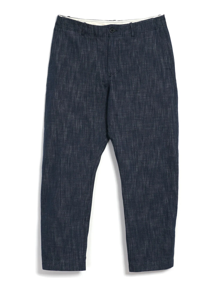 Hansen Buxur Wide Cut Cropped Denim Blue