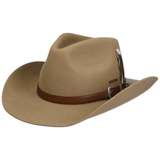 Stetson Hattur Western Woolfelt Beige