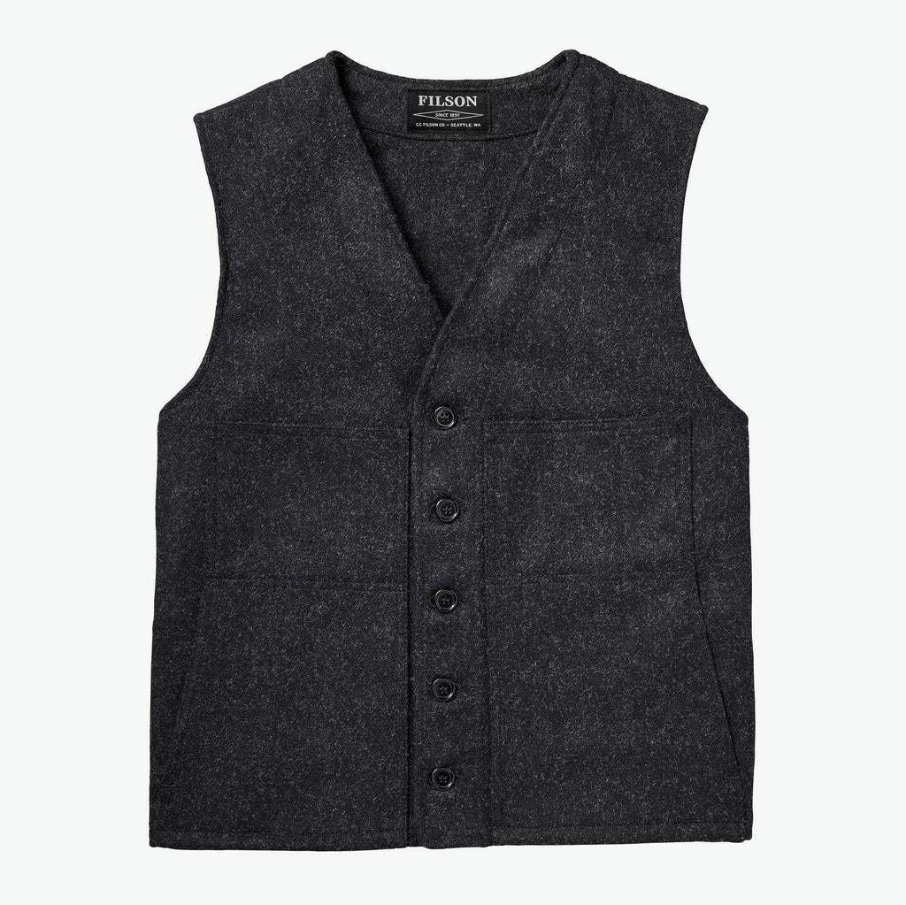 Filson Vesti - Mackinaw Wool Vest - Charcoal