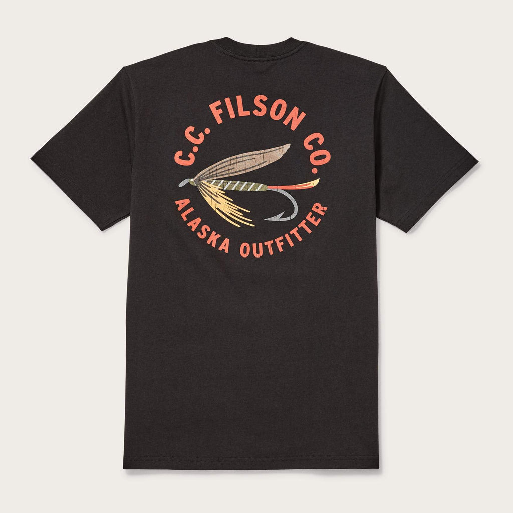 Filson Bolur - S/S Outfitter Graphic Tee Simple Logo - Faded Black Bolur- Herrafataverslun Kormáks & Skjaldar