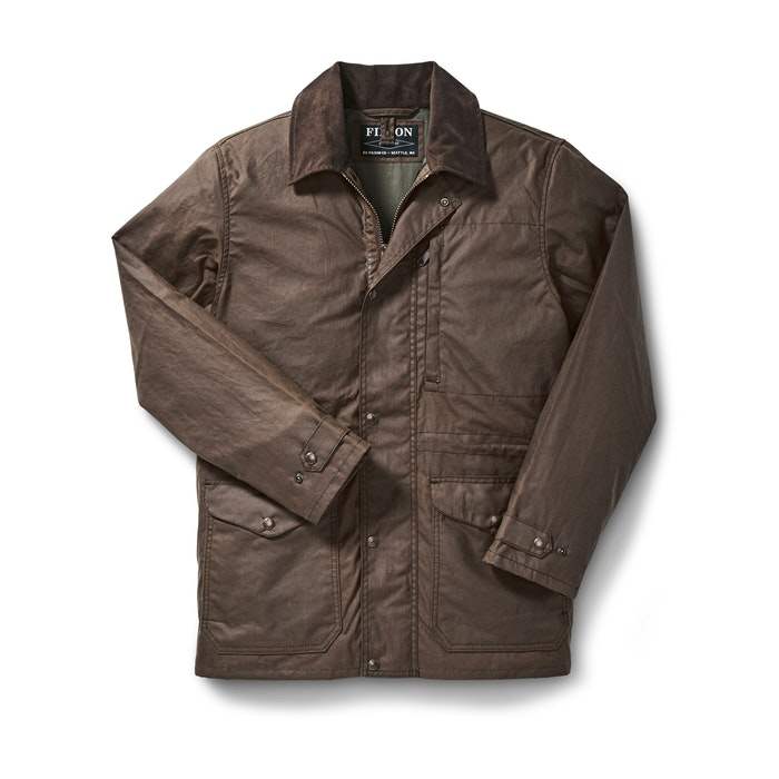 Filson Vaxjakki - Cover Cloth Mile Marker Coat - Dark Earth