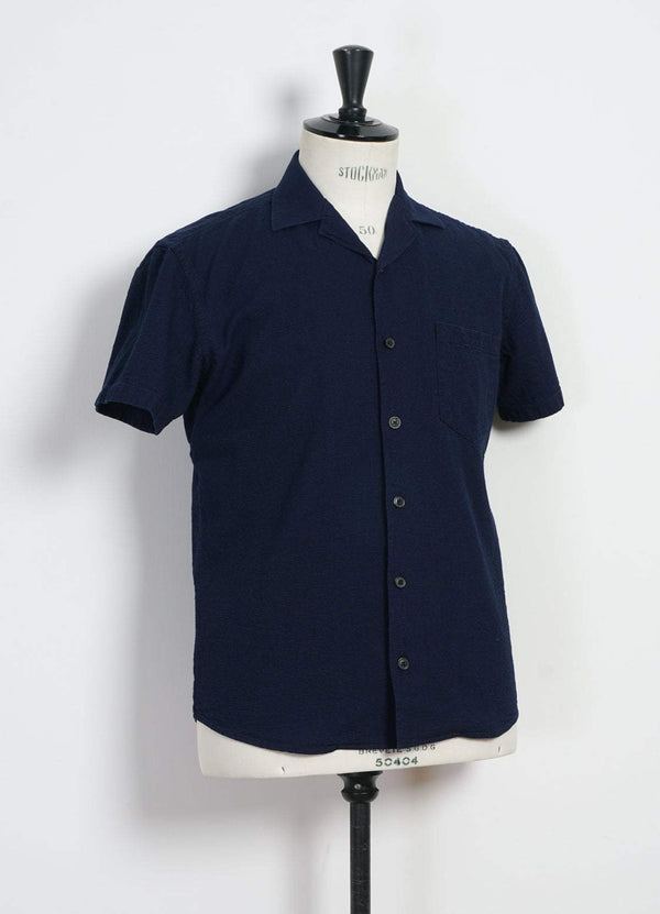 Hansen Stuttermaskyrta - Jonny - Indigo