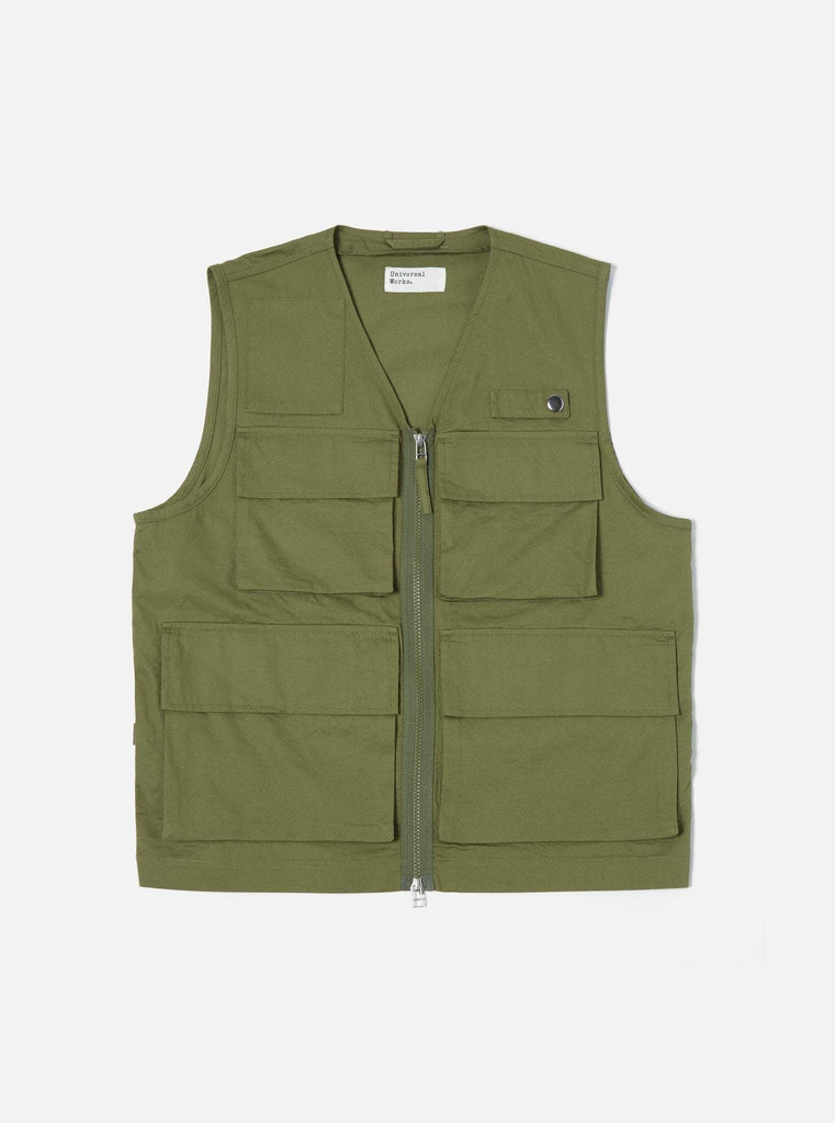 Universal Works Vesti - Photographers Gilet - Olive