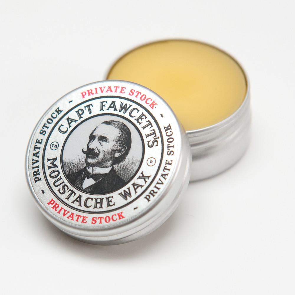 Captain Fawcett Skeggvax - Private Stock Moustache Wax Skeggsnyrting- Herrafataverslun Kormáks & Skjaldar