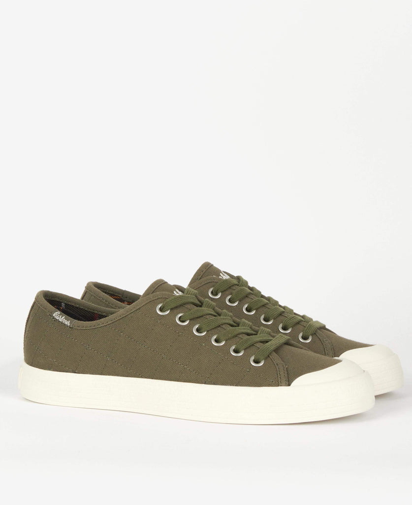 Barbour Dömuskór - Portree Canvas Trainers - Olive