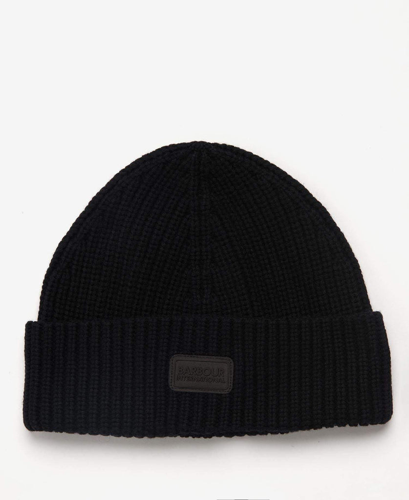 Barbour Húfa - B.Intl Sweeper Knit Beanie - Black