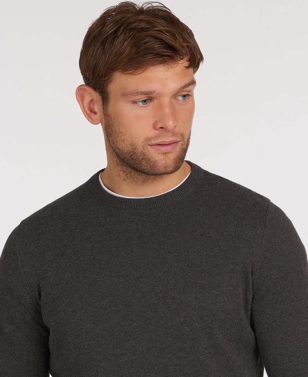 Barbour Peysa - Pima Cotton Crew Neck - Charcoal