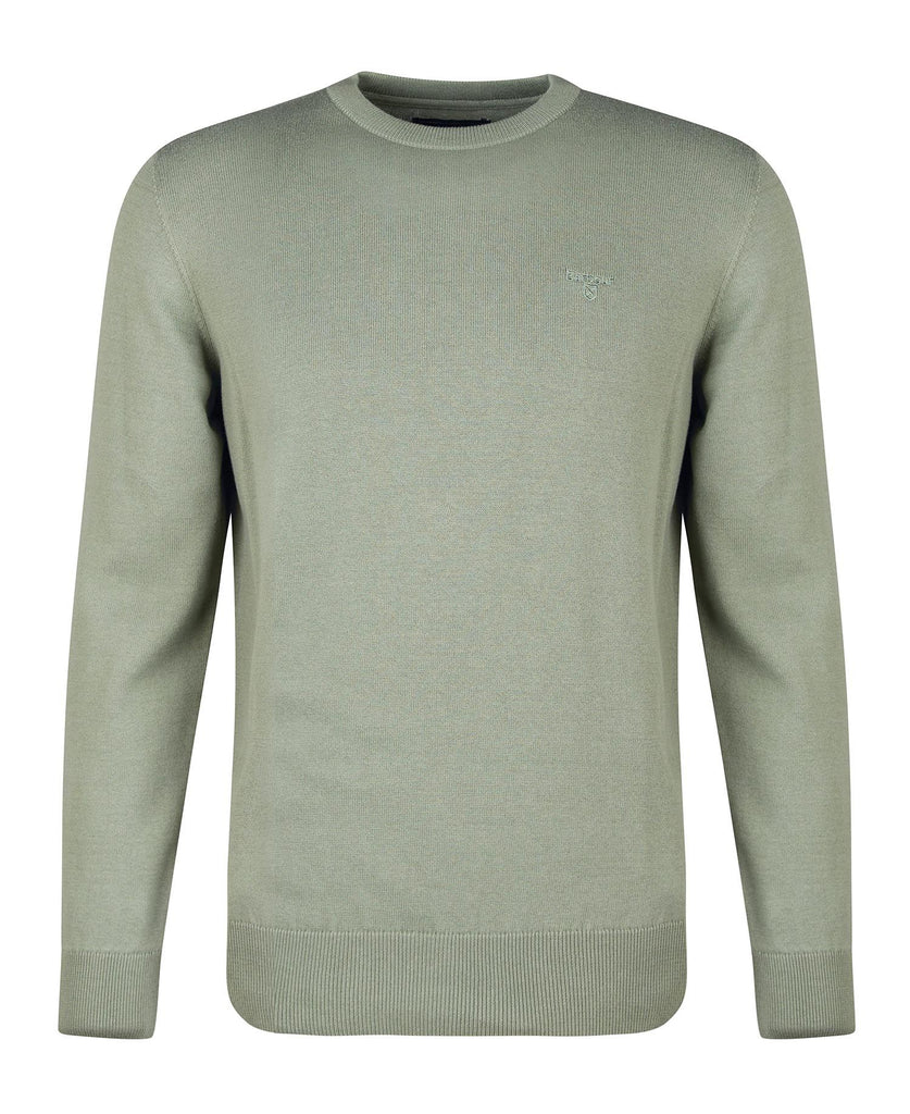 Barbour Peysa - Pima Cotton Crew Neck - Agave Green