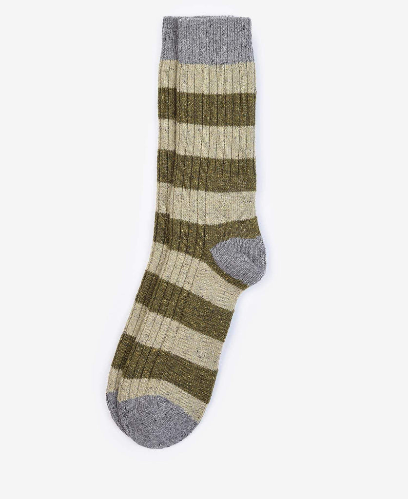 Barbour Sokkar - Houghton Stripe - Olive