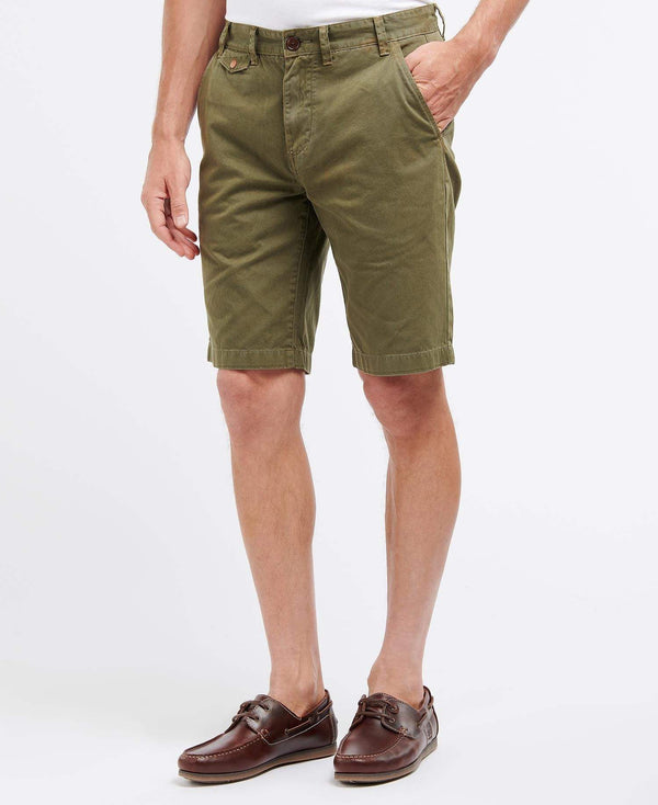Barbour Stuttbuxur - Neuston Twill - Ivy Green