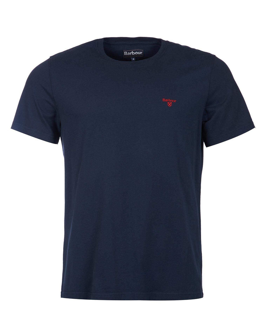 Barbour Stuttermabolur - Sports Tee - Navy