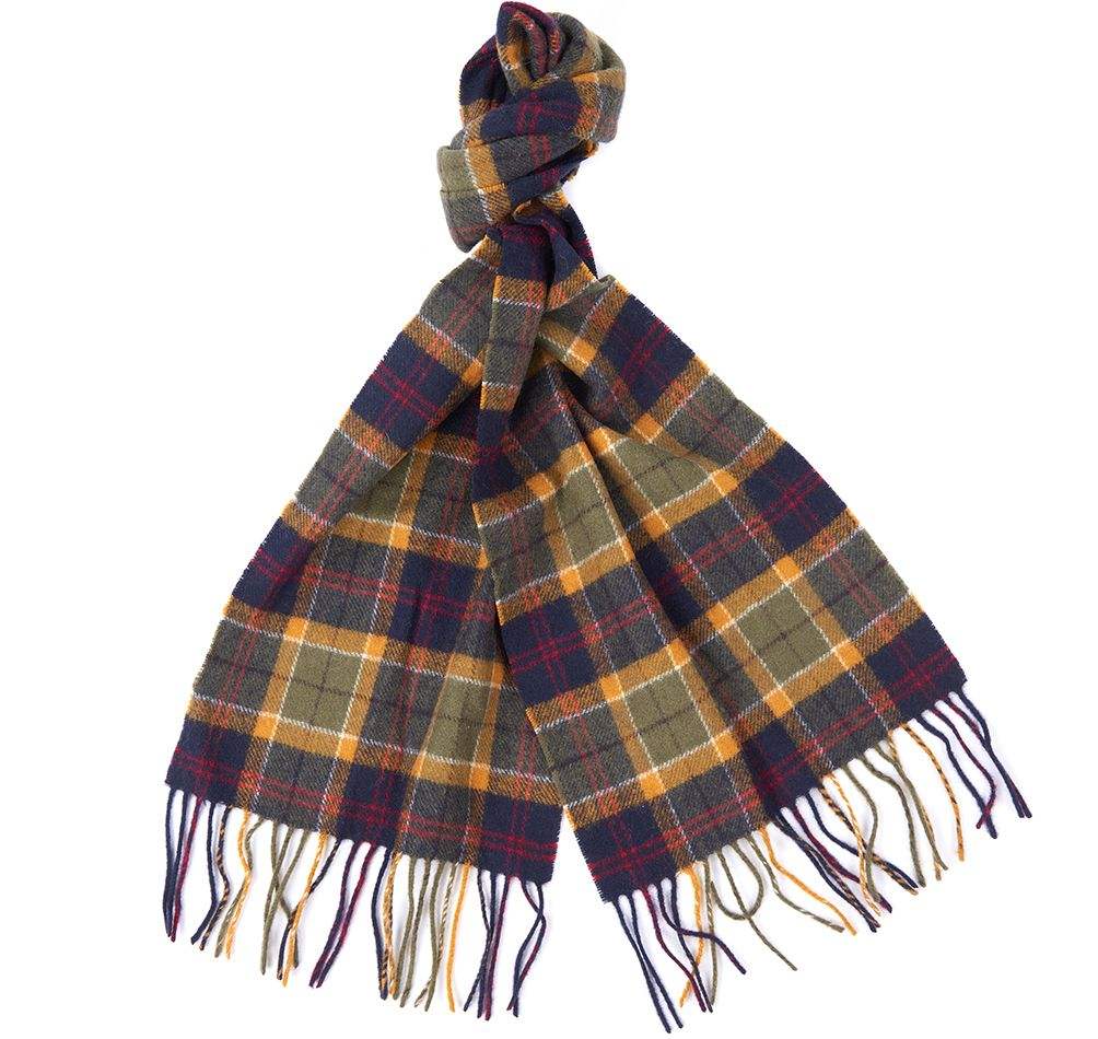 Barbour Trefill - Tartan Lambswool Scarf - Green/Navy/Red