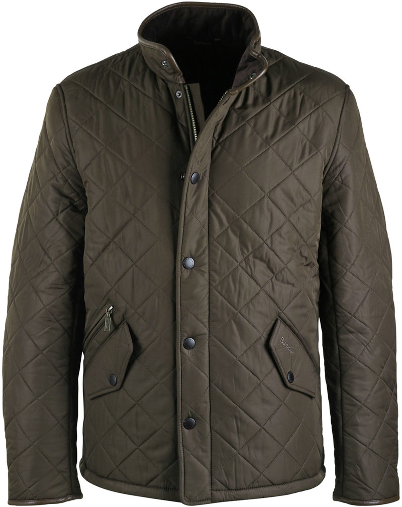 Barbour Vatteraður Jakki - Powell Quilted Jacket - Olive