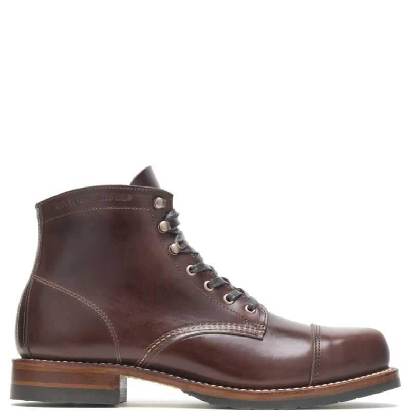 Wolverine Gönguskór - 1000 Mile Boot - Cap Toe Dark Brown