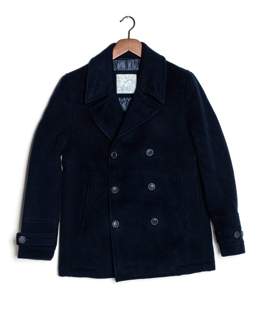 K&S Pea Coat - Sjómannajakki - Hafblár