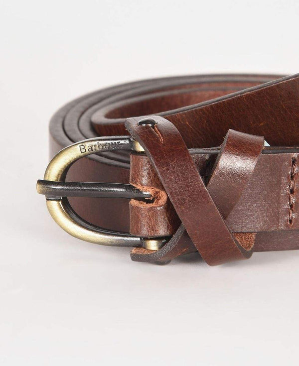 Barbour Dömubelti - Cross Over Leather - Dark Brown